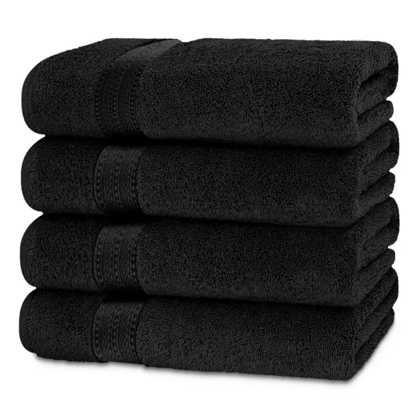 Prestige Luxury Color Bath Towels - Black 26"x52"