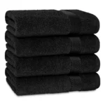 Prestige Luxury Color Bath Towels - Black 27"x54"