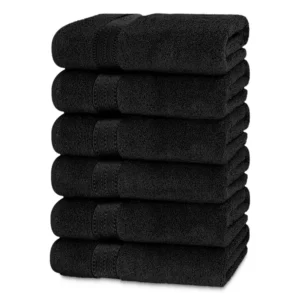 Prestige Luxury Color Hand Towel – Black 16″x28″