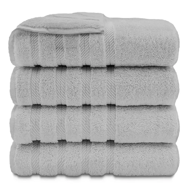 Lush Ultra Luxury Bath Towel - Light Grey 27"x54"