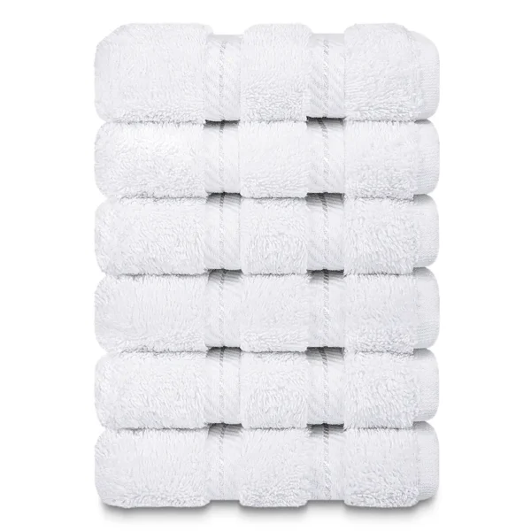 Lush Ultra Luxury Face Towel – White 13″x13″