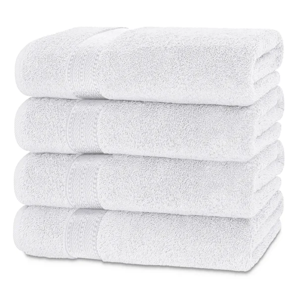 Prestige Luxury Bath Towels – White 26″x52″