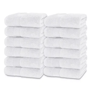 Prestige Luxury Face Towels – White 12″x12″