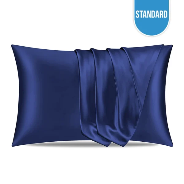 Satin Pillowcase Navy Blue Standard