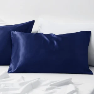 Satin Pillowcase Navy Blue Standard1