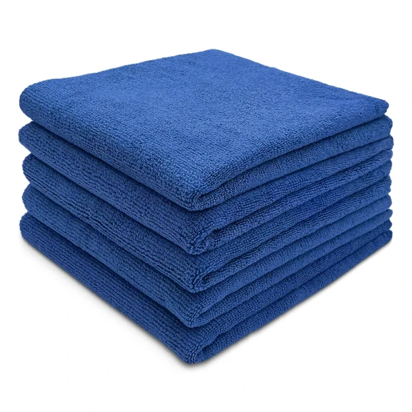 Blue Microfiber Cleaning Towels 12x12 Main