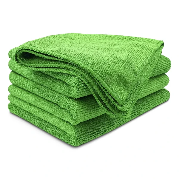 Green Microfiber Cleaning Cloths 16x16