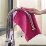 Pink Microfiber Cleaning Cloths 16x16