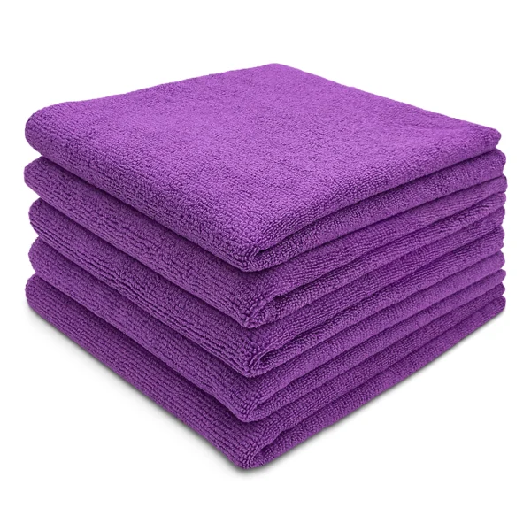 Purple Microfiber Cleaning Cloths 12x12 Main