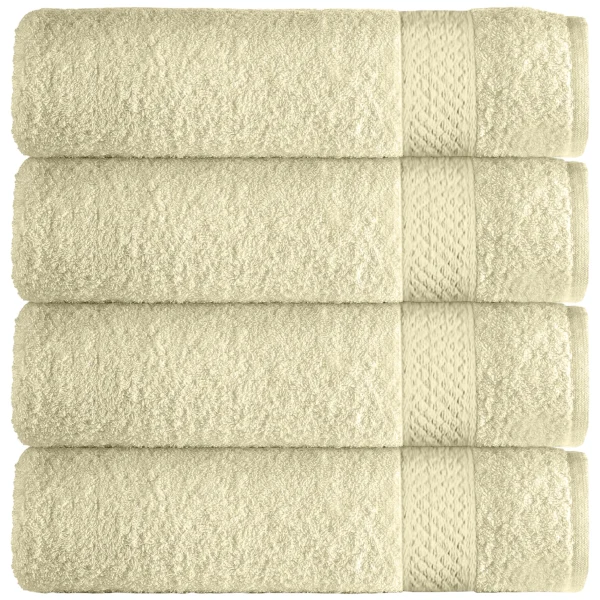 Deluxe Economy Color Washcloths Towels 26"x52" Ivory