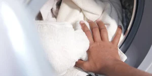 White towels in laundry