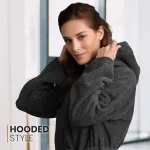 Everest Bathrobe Hooded Grey2