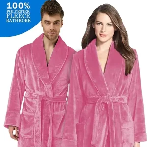 Flannel-Fleece-Bathrobe-Pink1