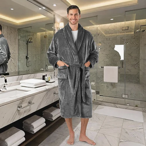 Fleece and Flannel Bathrobes