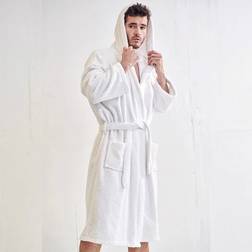 Hooded Bathrobe Sqaure Banner