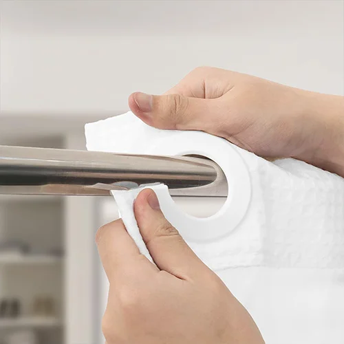 Sqaure Hookless Shower Curtain