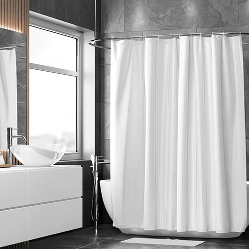 Sqaure Shower Curtains with Hooks