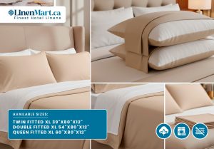 T-200 Bone Color Bedsheets for Candian Hospitality Usage
