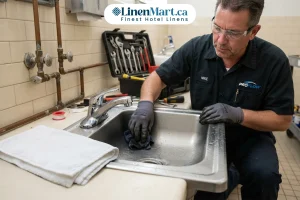 Hand Towel for Plumbing Water Cleanup Around Pipes and Fixtures