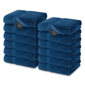 Whistler Premium Face Towel – Navy Blue 12″x12″